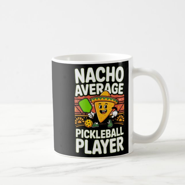 Rolig nacho genomsnittlig pickleball-spelare mexik kaffemugg (Höger)