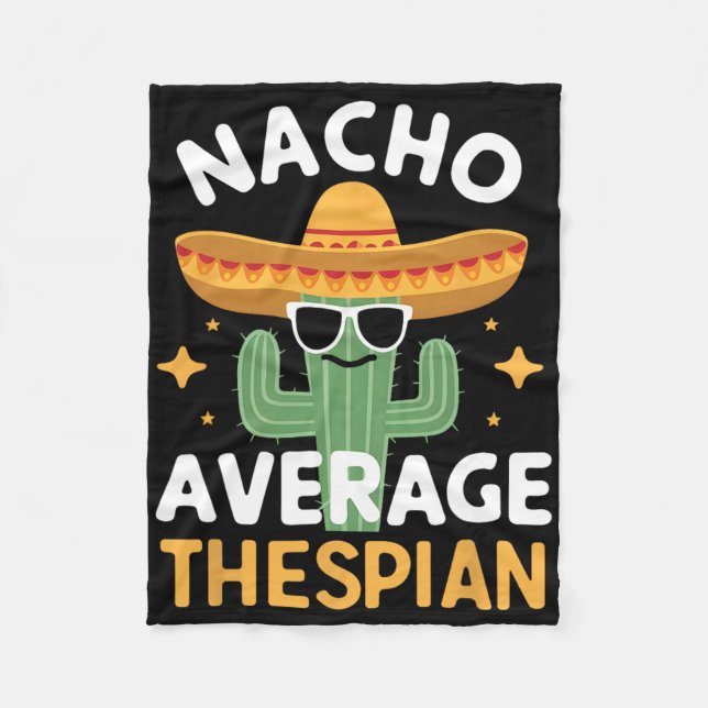 Rolig Nacho Genomsnittlig Thespian Cinco De Mayo M Fleecefilt (Framsidan)
