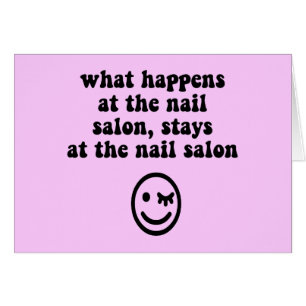 Rolig nagelsalong hälsningskort