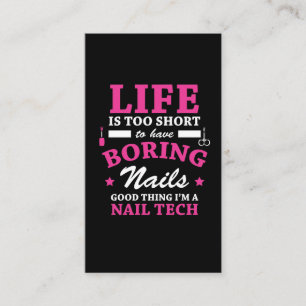 Rolig nagelTechcosmetician - rolig ockupation Visitkort
