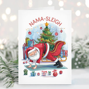 Rolig Nama Sleigh Yoga Julkort Helgkort