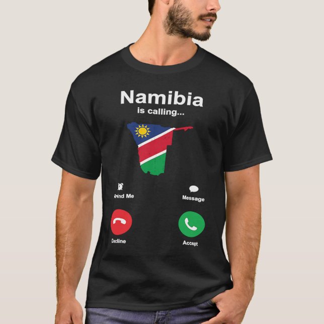 Rolig Namibia Namibia Afrika T Shirt (Framsida)