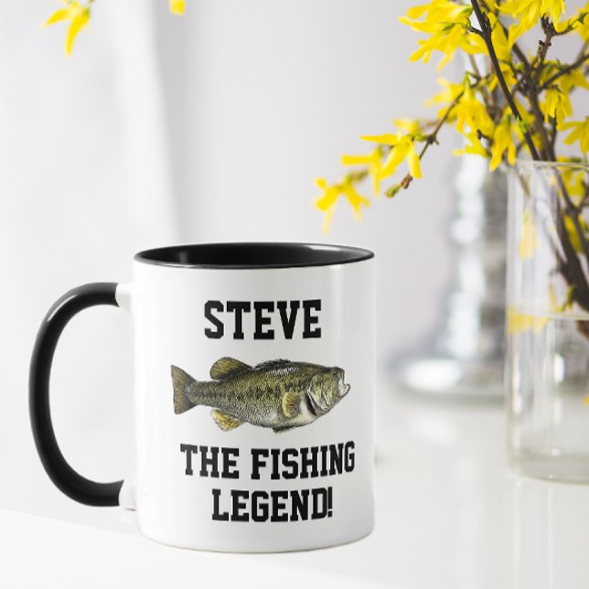 Rolig Namn Fiskelegend Öringabborre Sport Mugg (Skapare uppladdad)