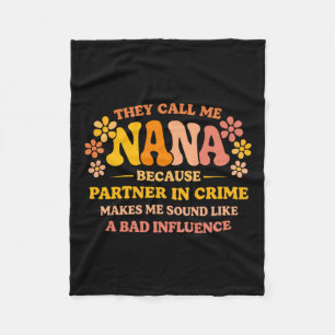 Rolig Nana Medbrottsling Stolt Mormor Humor Fleecefilt