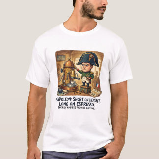 Rolig Napoleon Kaffe Karikatyr - Kort i längd T Shirt
