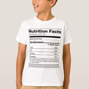 Rolig näringetikett för pension t shirt
