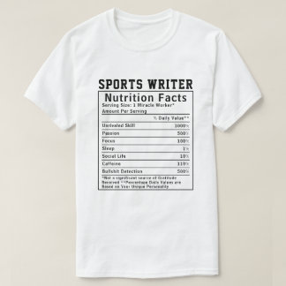 Rolig näringsfakta för sportjournalister personala t shirt