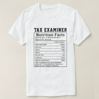Rolig näringsfakta-present för skatteinspektör t shirt