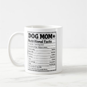 Rolig näringsinformation för hundmamma till roliga kaffemugg