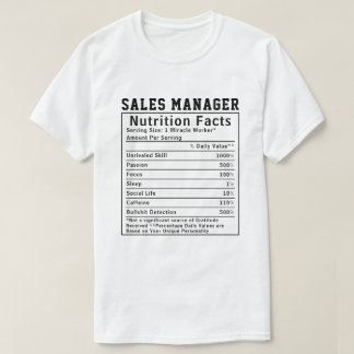 Rolig näringsinformation för säljchefer - Företags T Shirt