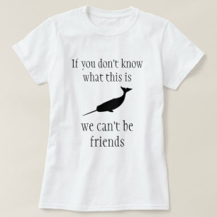 Rolig Narwhal Silhouette T Shirt