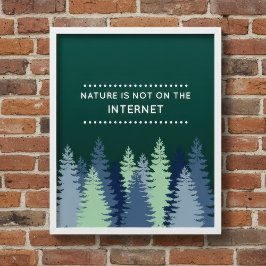 Rolig natur- och internetcitat poster