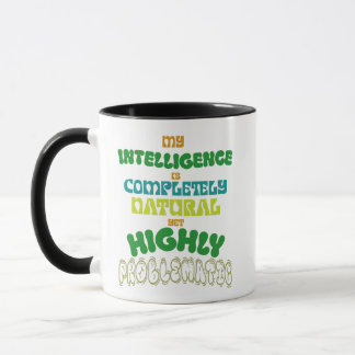 Rolig Naturlig Intelligens Vintage Typografi Mugg