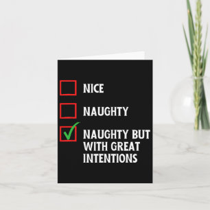 Rolig Naughty List Tee En Naughty Men Med Stora Fö Kort