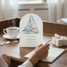 rolig Nauti Bouy Nautilus Baby Shower Inbjudan