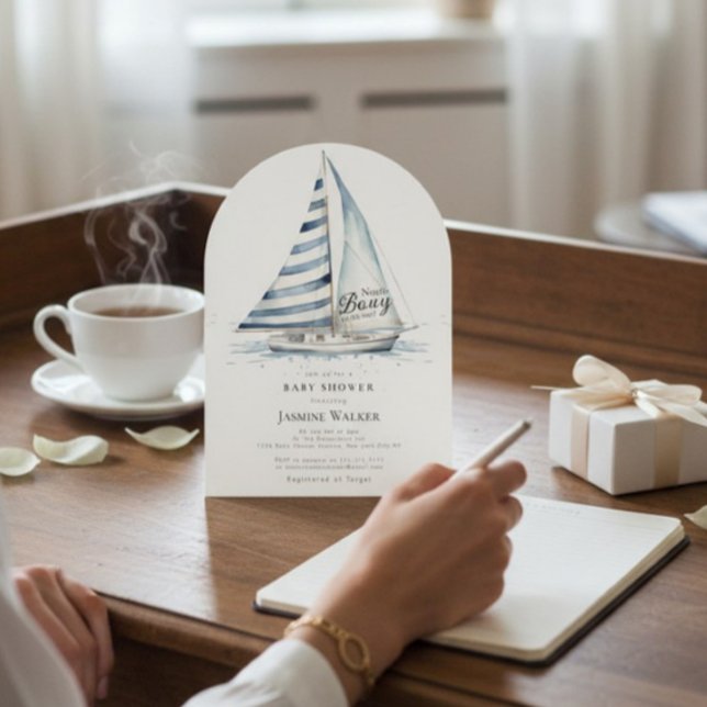 rolig Nauti Bouy Nautilus Baby Shower Inbjudan (Skapare uppladdad)