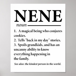 Rolig Nene Definition Mormor Poster