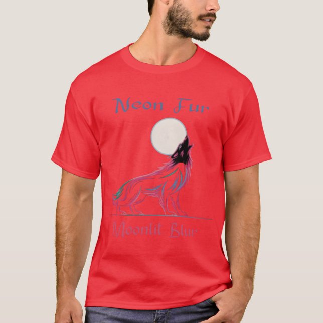 Rolig Neon Varulv T Shirt (Framsida)