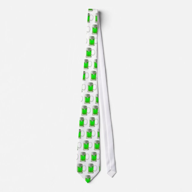Rolig neongrön öl St. Patricks dag Slips (Framsida)