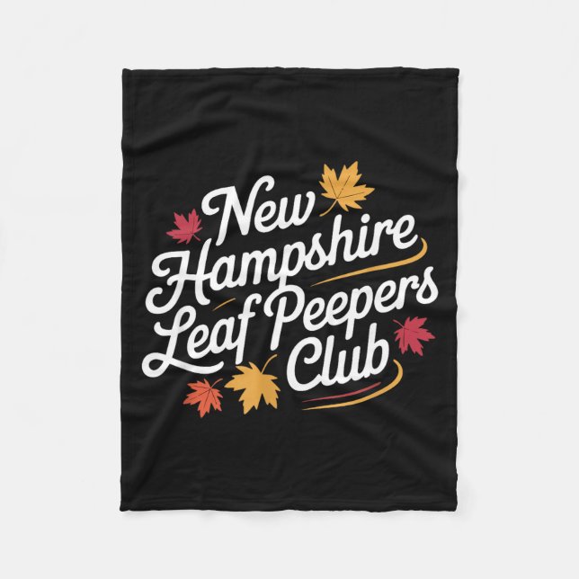 Rolig New Hampshire Leaf Er's Club Höst Fall Lea Fleecefilt (Framsidan)