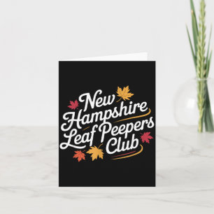 Rolig New Hampshire Leaf Er's Club Höst Fall Löv Kort