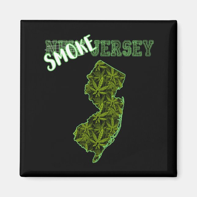 Rolig New Jersey Ogräs Ogräs Kultur  Magnet (Framsidan)