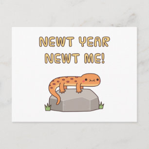 Rolig Newt År Newt Mig, Nyårslöften Vykort