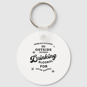 Rolig Nick Miller Citat T-shirt_ Alkohol Citat Ny Nyckelring