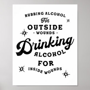 Rolig Nick Miller Citat T-shirt_ Alkohol Citat Ny  Poster