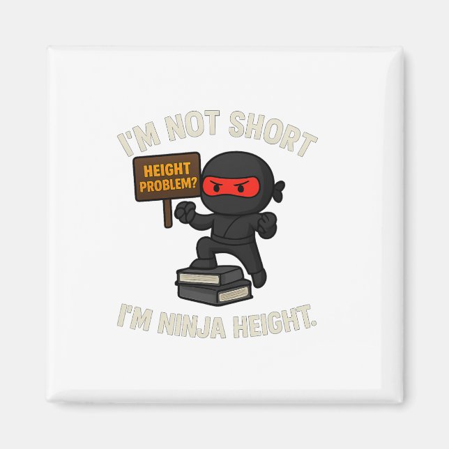 Rolig Ninja Höjd Kampsport Boxning Design  Magnet (Framsidan)