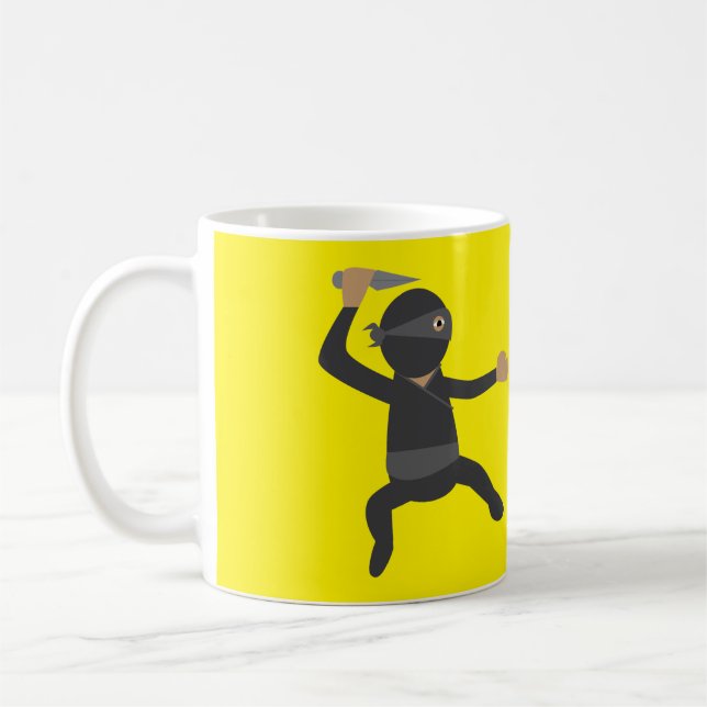 Rolig Ninja Kaffemugg (Vänster)