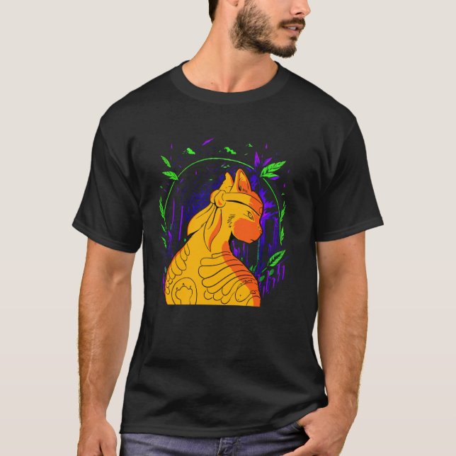 Rolig Ninja Katt Krigare T Shirt (Framsida)