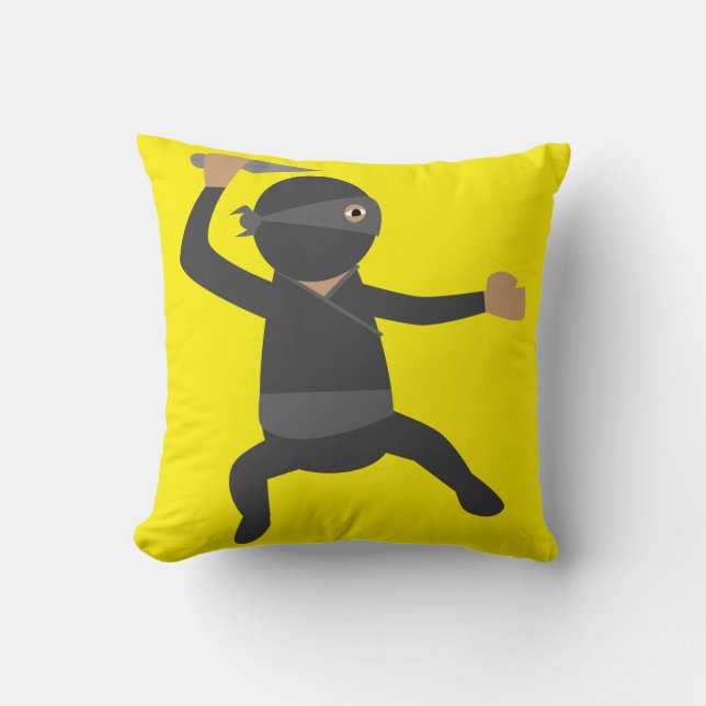 Rolig Ninja Kudde (Framsida)