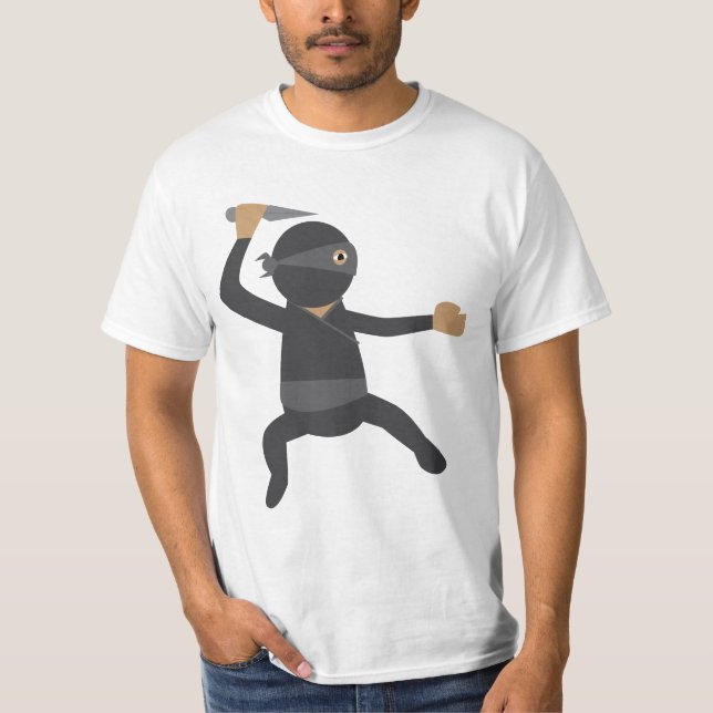 Rolig Ninja T Shirt (Framsida)