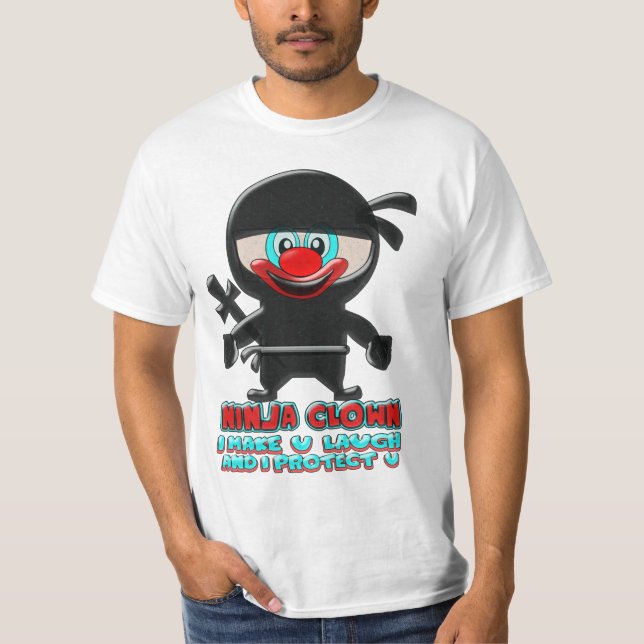 Rolig ninjaclown t shirt (Framsida)