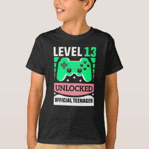 Rolig nivå 13 upplåst officiell tonåringströja t shirt