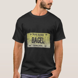 Rolig Nj State Vanity Registreringsskylt Bagel T Shirt