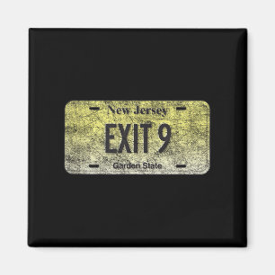 Rolig Nj State Vanity Registreringsskylt Utgång 9 Magnet