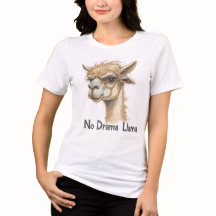 Rolig No Drama Lama T-shirt för djurälskare