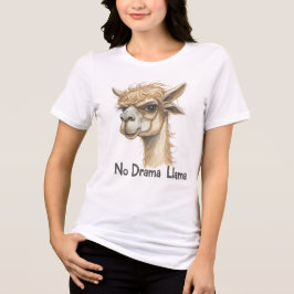 Rolig No Drama Lama T-shirt för djurälskare