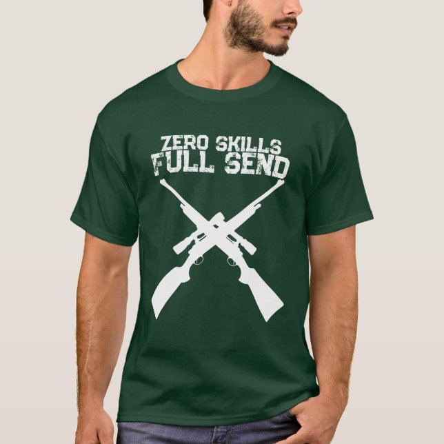 Rolig Noll Förmågor Full Fart Jakt T-Shirt (Framsida)