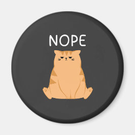 Rolig Nope Katt Grafisk  Magnet