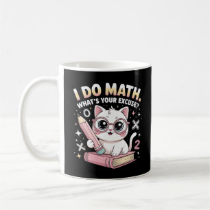 Rolig nördig katt med glasögon – matematiklärare kaffemugg