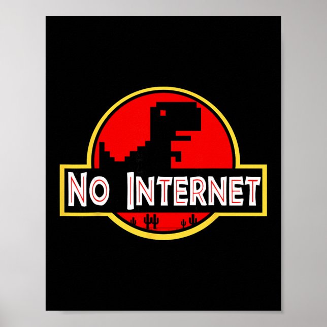 Rolig nördigt ingen internet-dinosaurie datavetens poster (Framsidan)