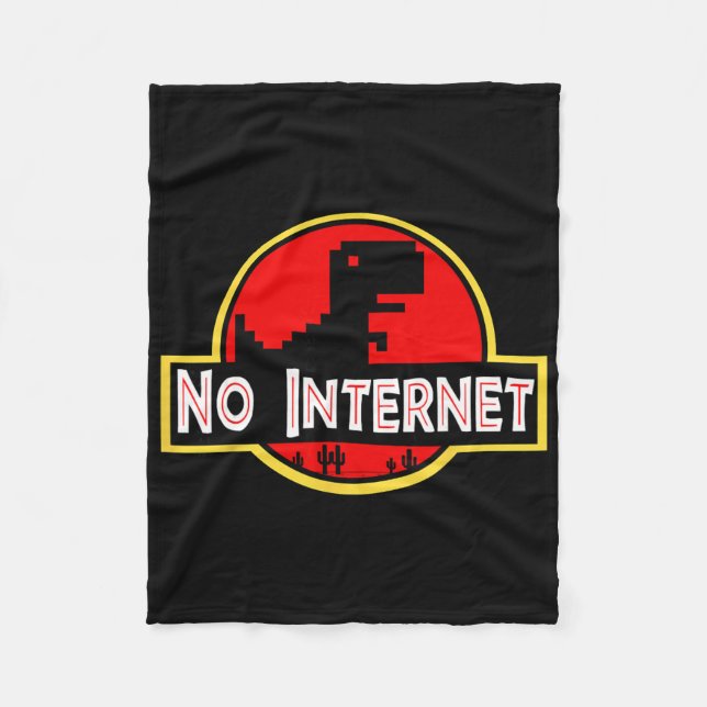 Rolig nördigt ingen internettdinosaurie datavetens fleecefilt (Framsidan)