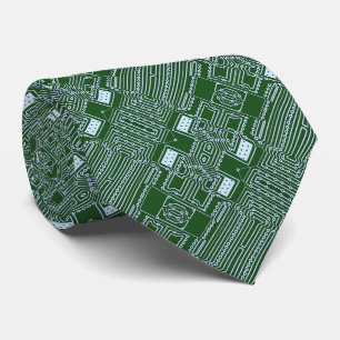 Rolig nördigt nörd Computer kretskortsmönster Slips
