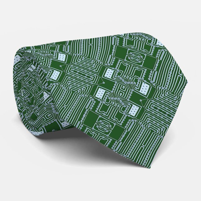 Rolig nördigt nörd Computer kretskortsmönster Slips (Rullad)