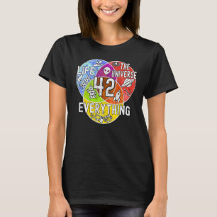 Rolig Nördisk Mening Med Livet 42 Venn Diagram Mat T Shirt