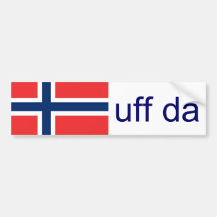 Rolig norrman för Uff Da norge Bildekal