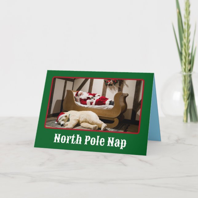 Rolig North Pole tupplur jul Kort (Framsida)